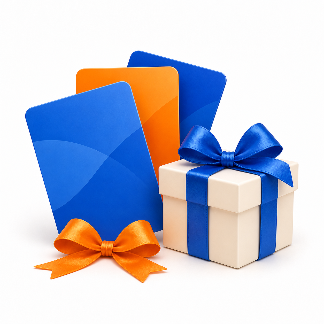 Category illustration featuring colorful shopping cards
