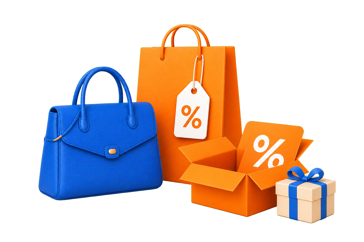 Category hero featuring shopping and savings illustrations